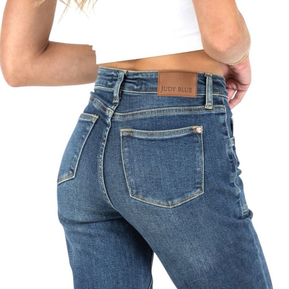 Judy Blue Dark Wash High Rise Patch Pocket Skinny Jeans Stretch Plus & Reg NWT - Picture 12 of 16